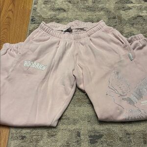 Hoodrich Pink Sweatpants with Embellished Design